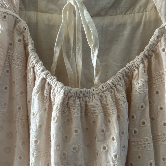 Urban Outfitters Cream Halter Sheath Eyelet Dress - Picture 7 of 16